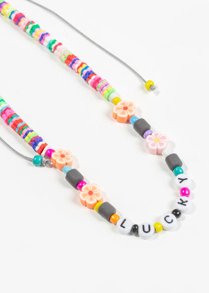 Collar Lucky - mostacillas