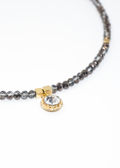 Gargantilla mostacillas y punto luz acero quirúrgico