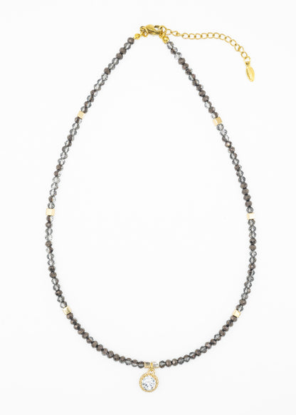 Gargantilla mostacillas y punto luz acero quirúrgico