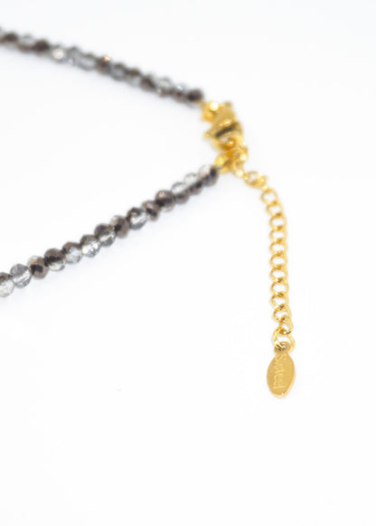 Gargantilla mostacillas y punto luz acero quirúrgico