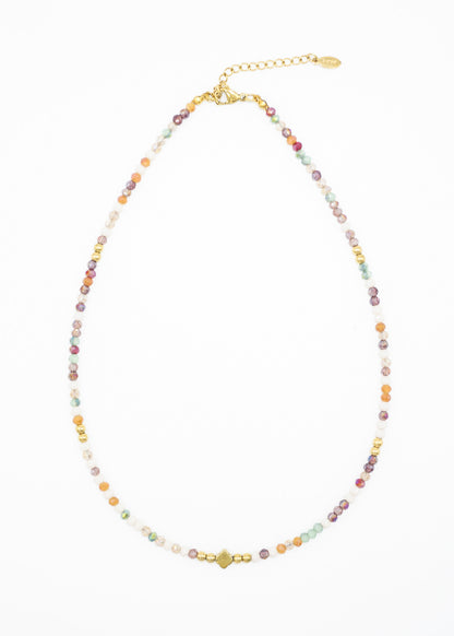 Gargantilla mostacillas brillantes acero quirúrgico