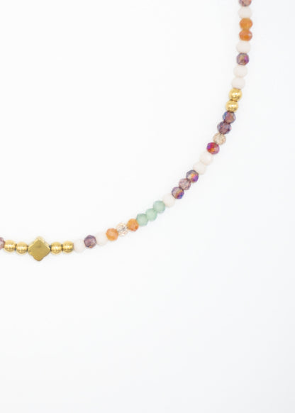 Gargantilla mostacillas brillantes acero quirúrgico