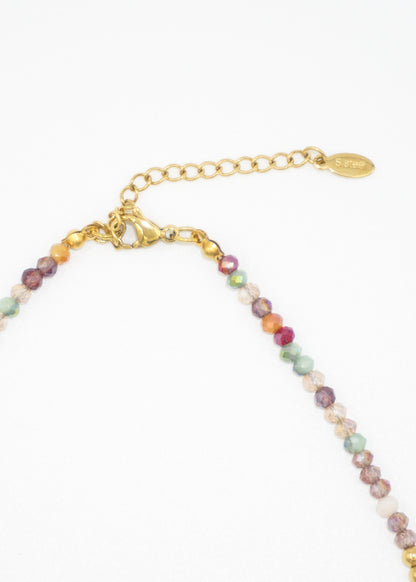 Gargantilla mostacillas brillantes acero quirúrgico