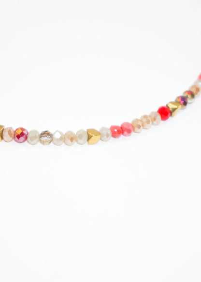 Gargantilla mostacillas brillantes acero quirúrgico