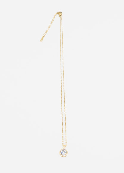 Cadena collar dije punto luz lady di acero quirúrgico