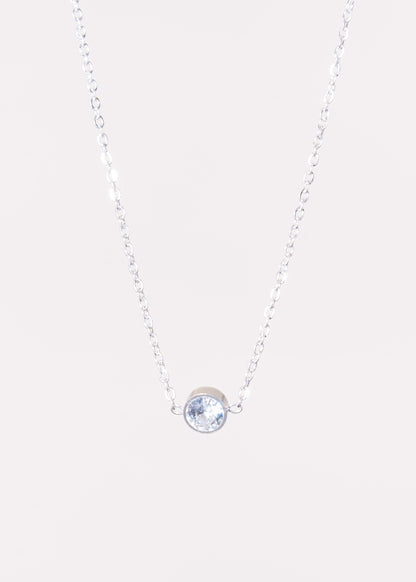Collar punto luz acero quirúrgico blanco + empaque lujo