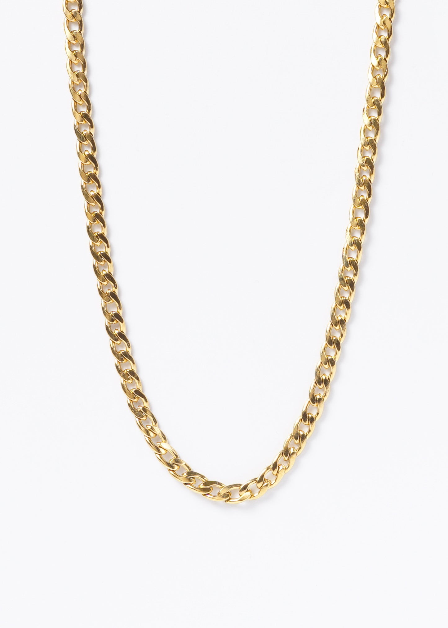 Cadena cubana 60cm acero quirúrgico dorado