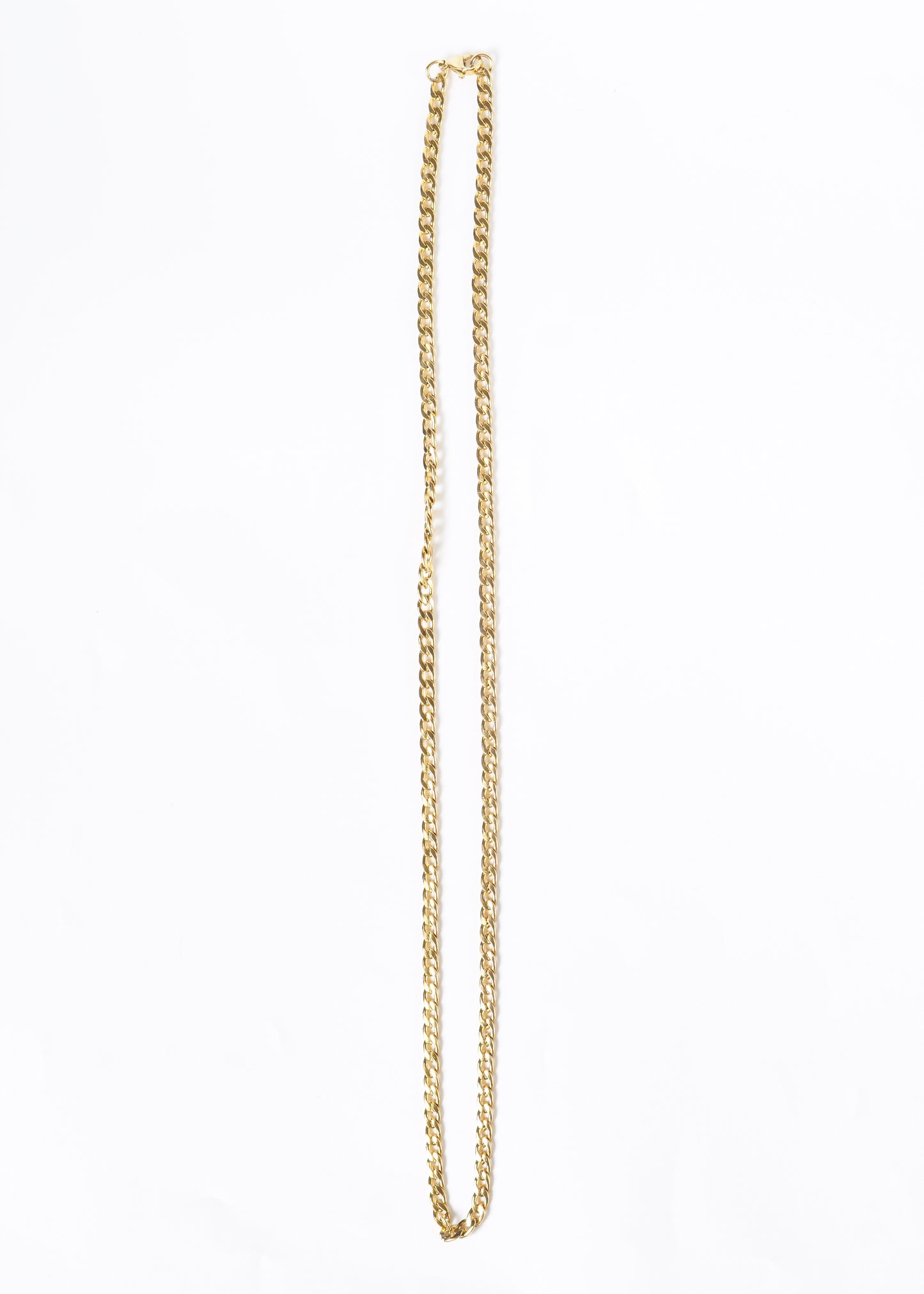 Cadena cubana 60cm acero quirúrgico dorado