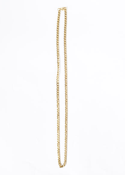 Cadena cubana 60cm acero quirúrgico dorado