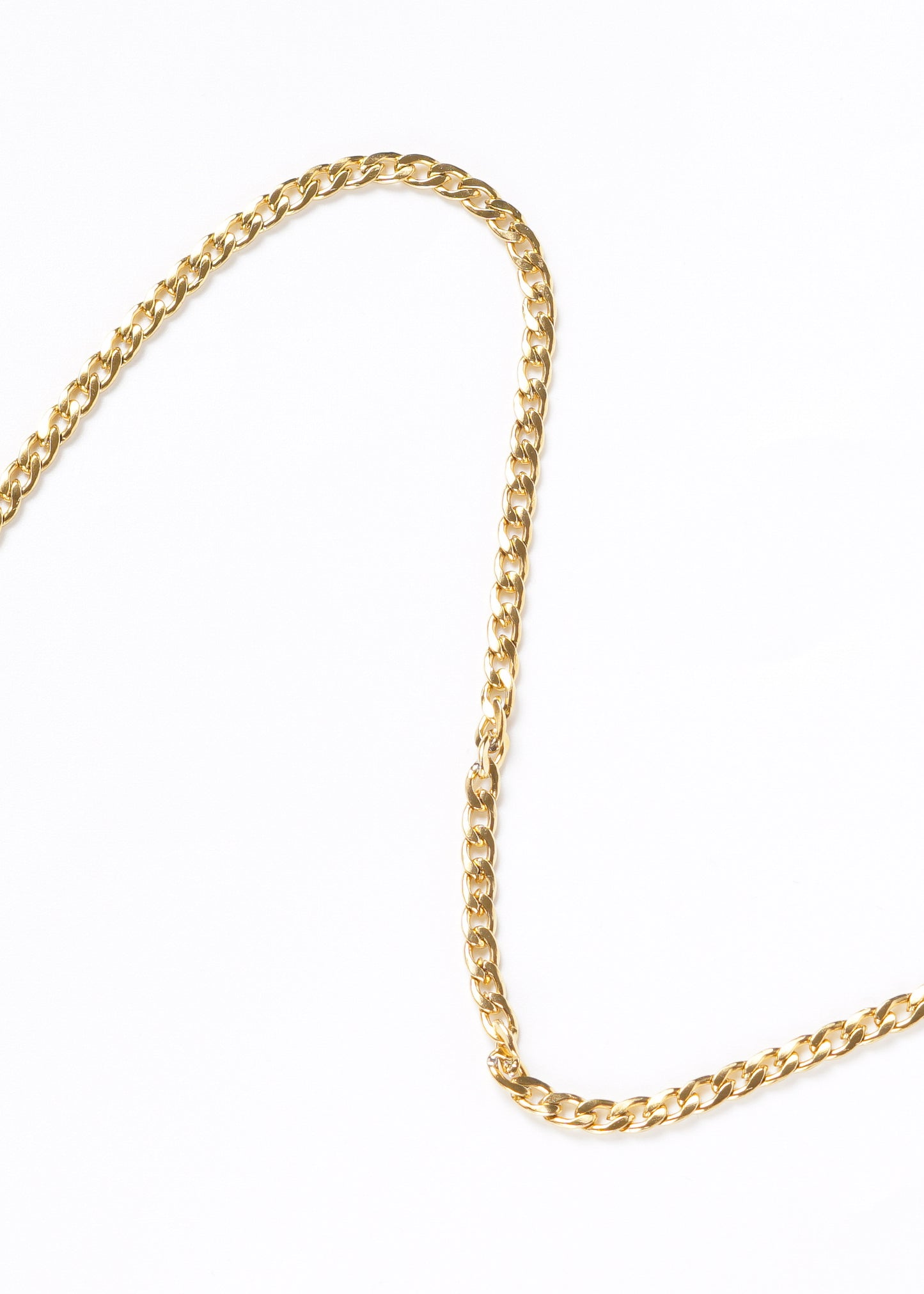 Cadena cubana 60cm acero quirúrgico dorado