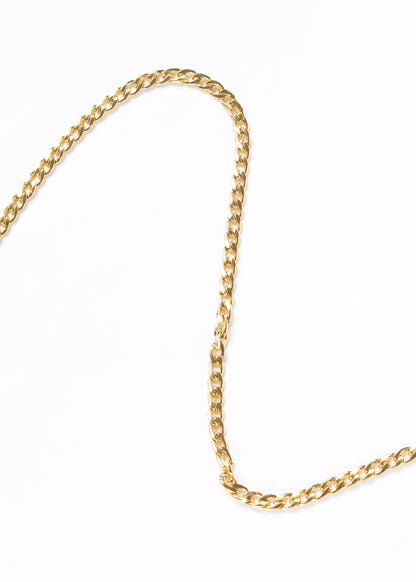 Cadena cubana 60cm acero quirúrgico dorado