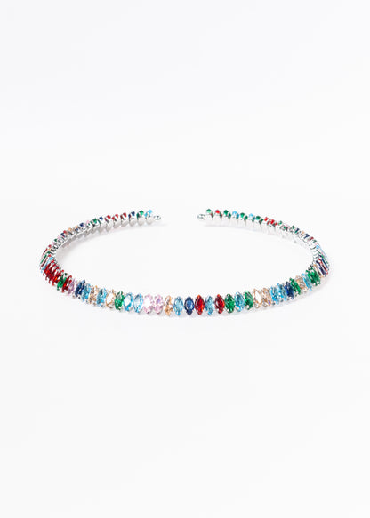 Gargantilla brillo sin fin zirconias multicolor - gala
