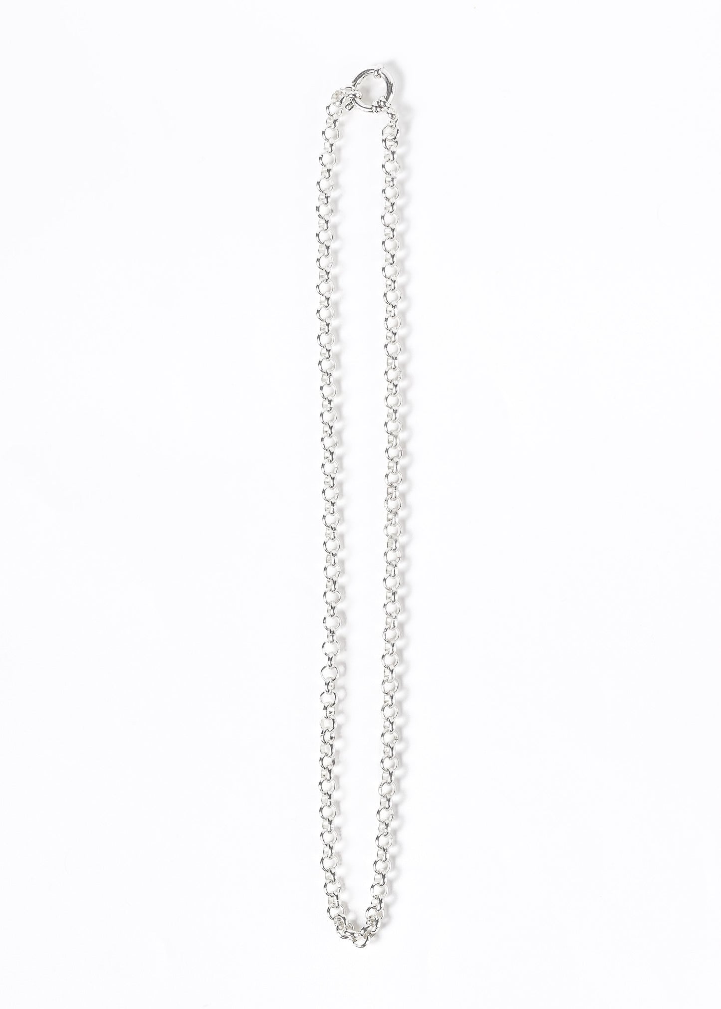 Cadena rolo marinera 45cm acero quirúrgico blanco