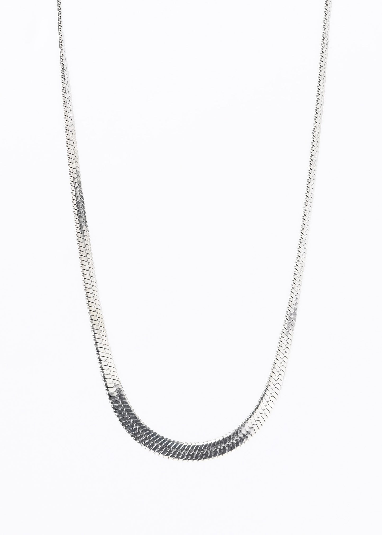 Cadena serpiente 4mm acero quirúrgico blanco