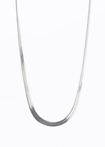 Cadena serpiente 4mm acero quirúrgico blanco