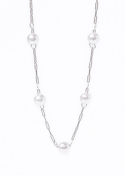 Collar eslabones con perlas españolas acero quirúrgico