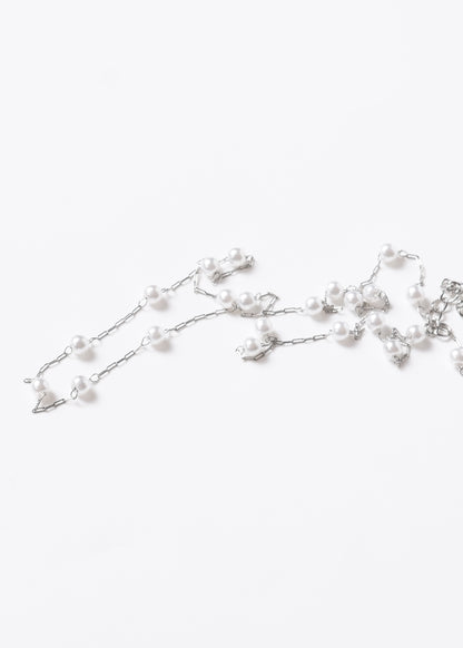 Collar eslabones con perlas españolas acero quirúrgico