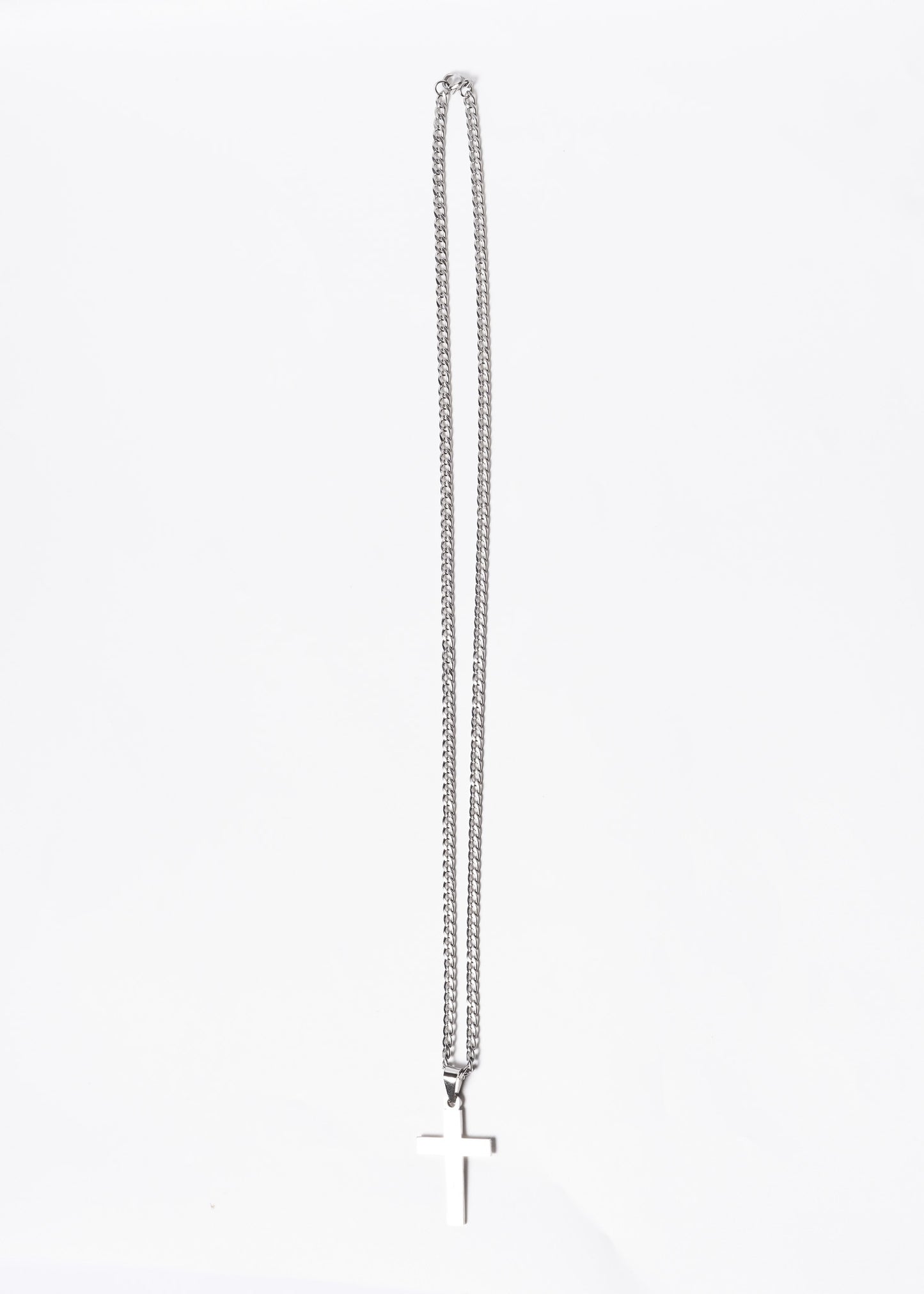 Cadena 60cm con cruz tradicional acero quirúrgico