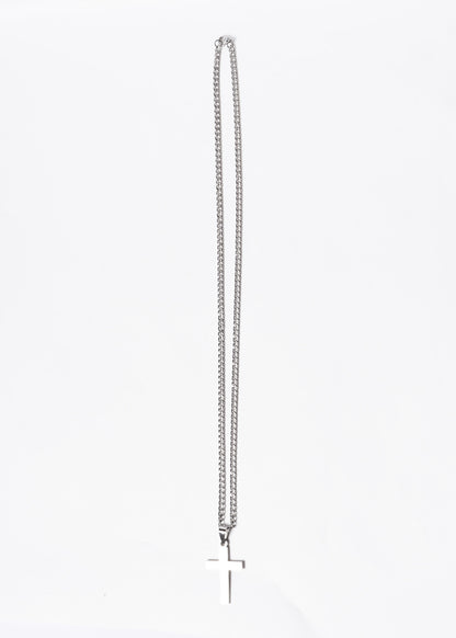 Cadena 60cm con cruz tradicional acero quirúrgico