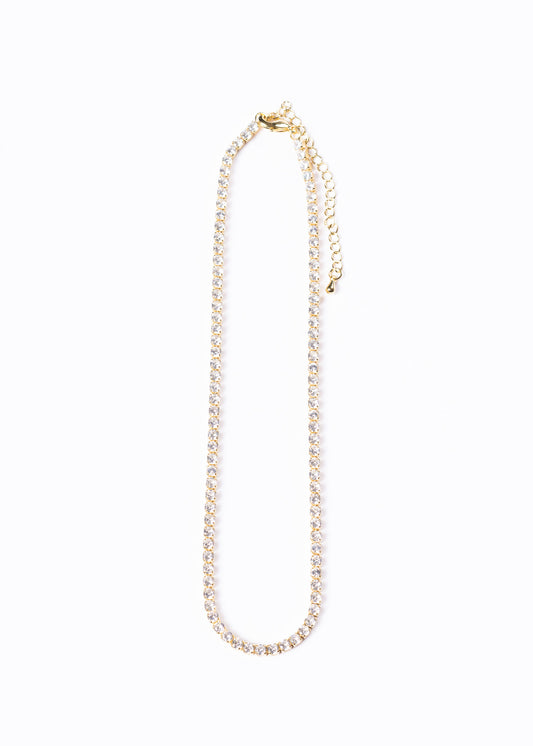 Collar gargantilla zirconias sin fin - Gala enchapado en oro