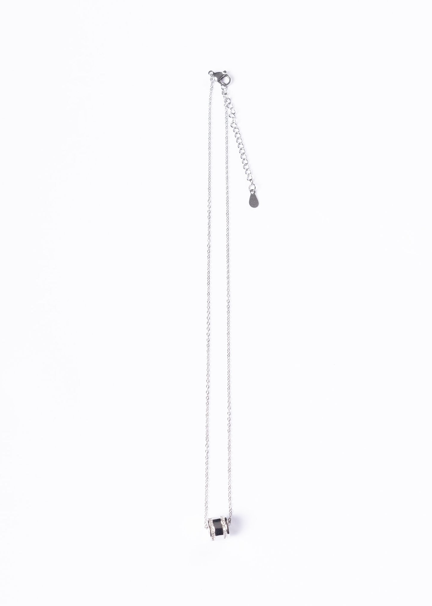 Collar cilindro brillante - Acero quirúrgico enchapado en plata