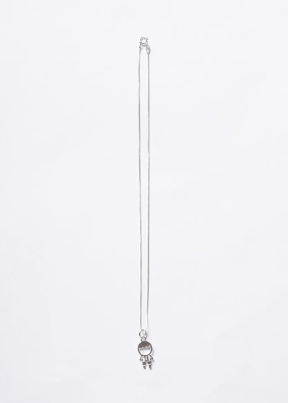 Cadena collar con dije niño 20mm liso plata 925