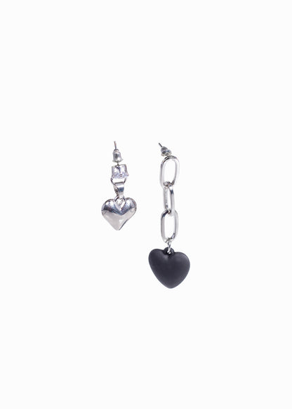 Caravanas Corazón combinada con strass