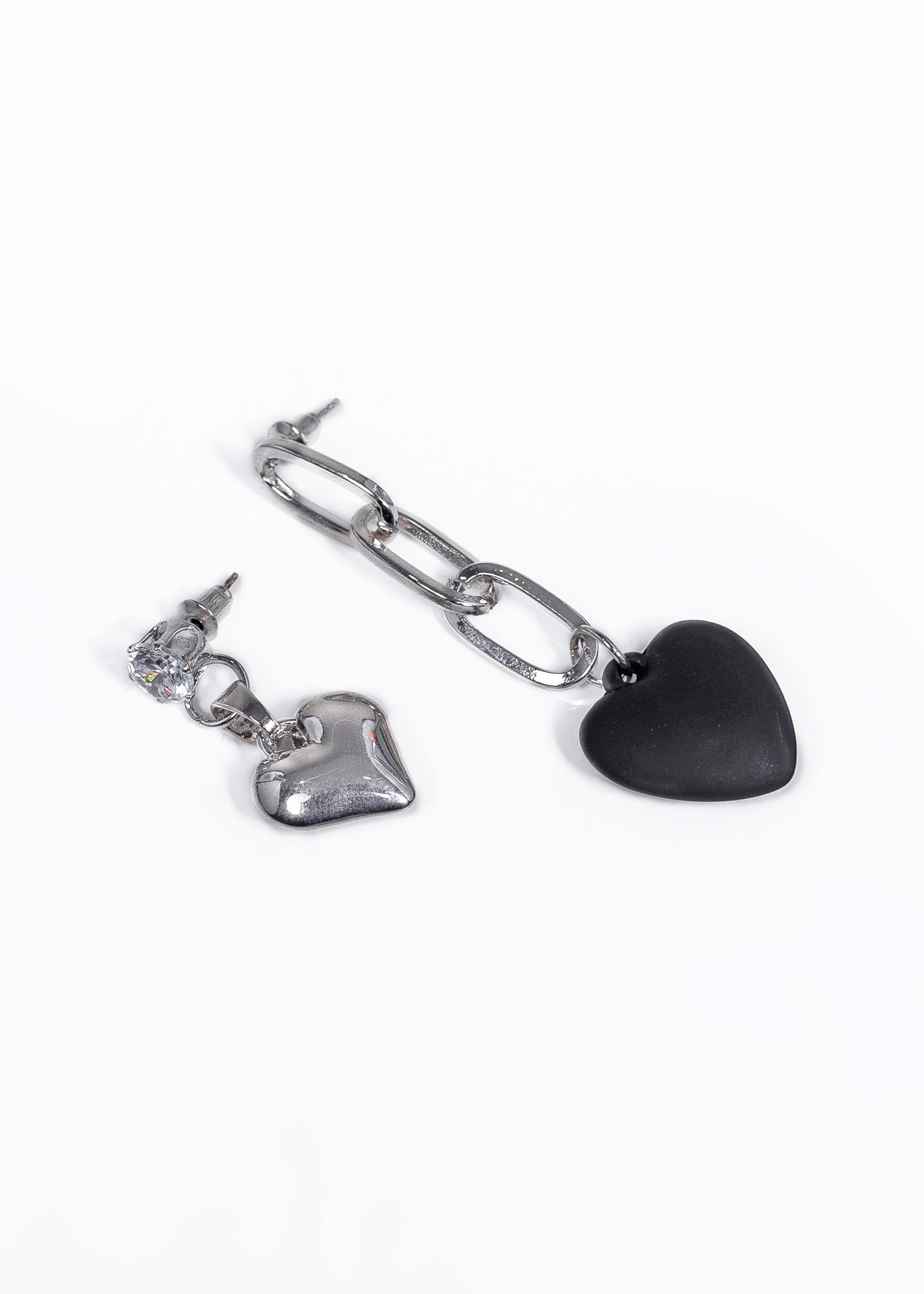 Caravanas Corazón combinada con strass