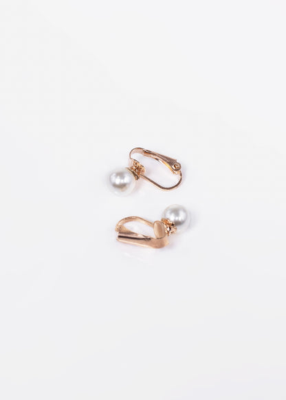 Caravanas clips con perlas 8mm enchapadas en oro y plata