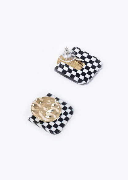 Caravanas Bandera con detalle dorado