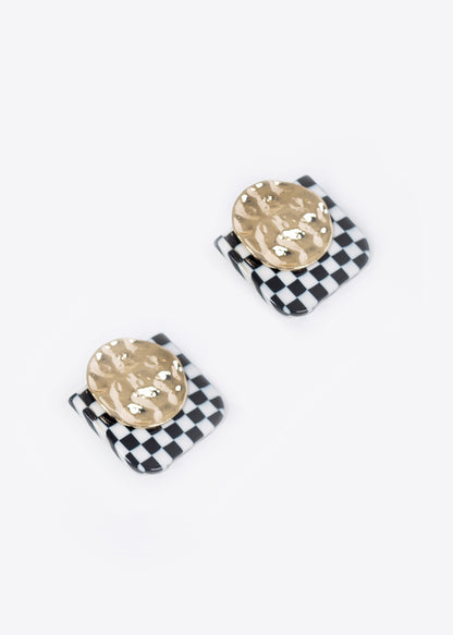 Caravanas Bandera con detalle dorado