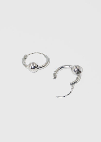 Caravanas aros con esfera acero quirúrgico