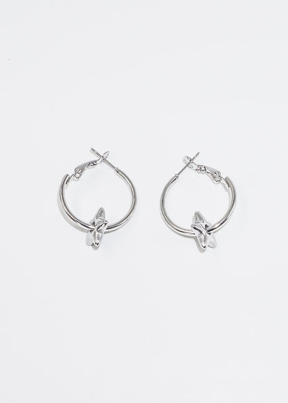 Caravanas aros estrella deslizante acero quirúrgico