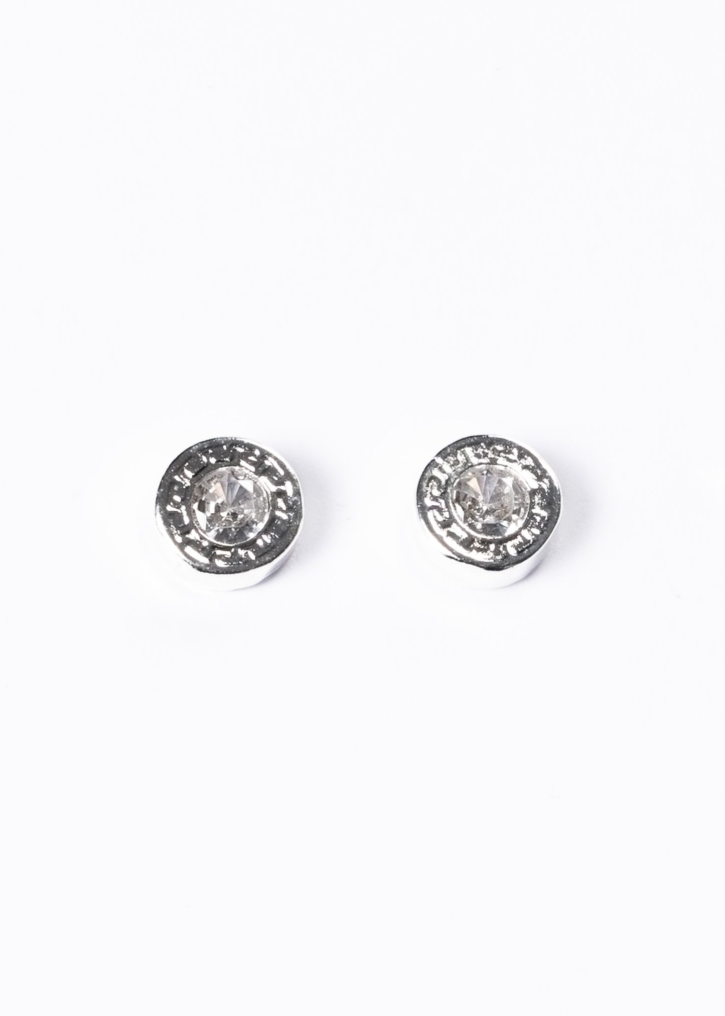 Caravanas guarda griega zirconia enchapadas en plata