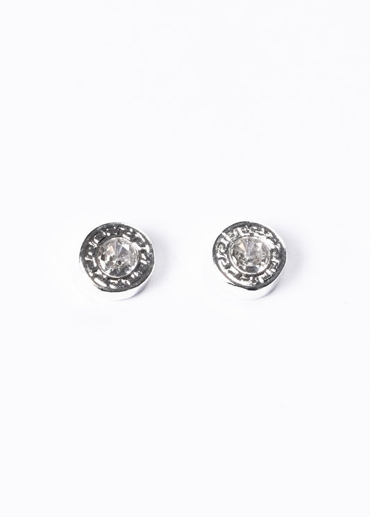 Caravanas guarda griega zirconia enchapadas en plata