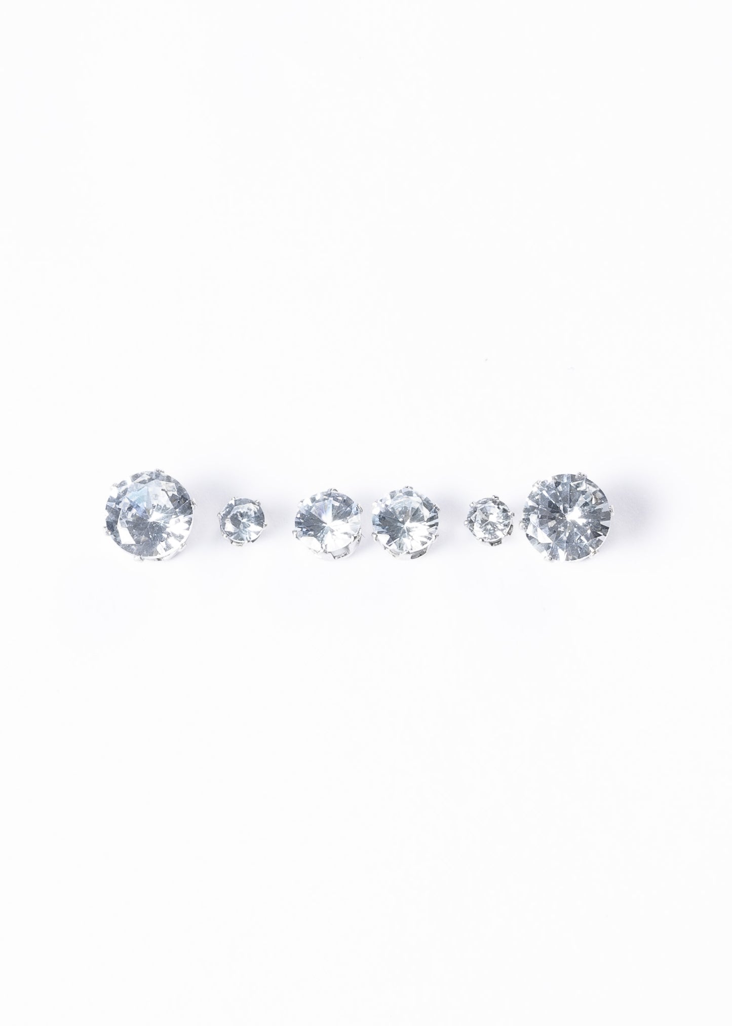 Caravanas set x3 brillo acero quirúrgico - 4mm, 6mm, 8mm (grandes)