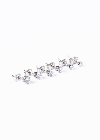 Caravanas set x3 brillo acero quirúrgico - 3mm, 4mm, 5mm (chicas)