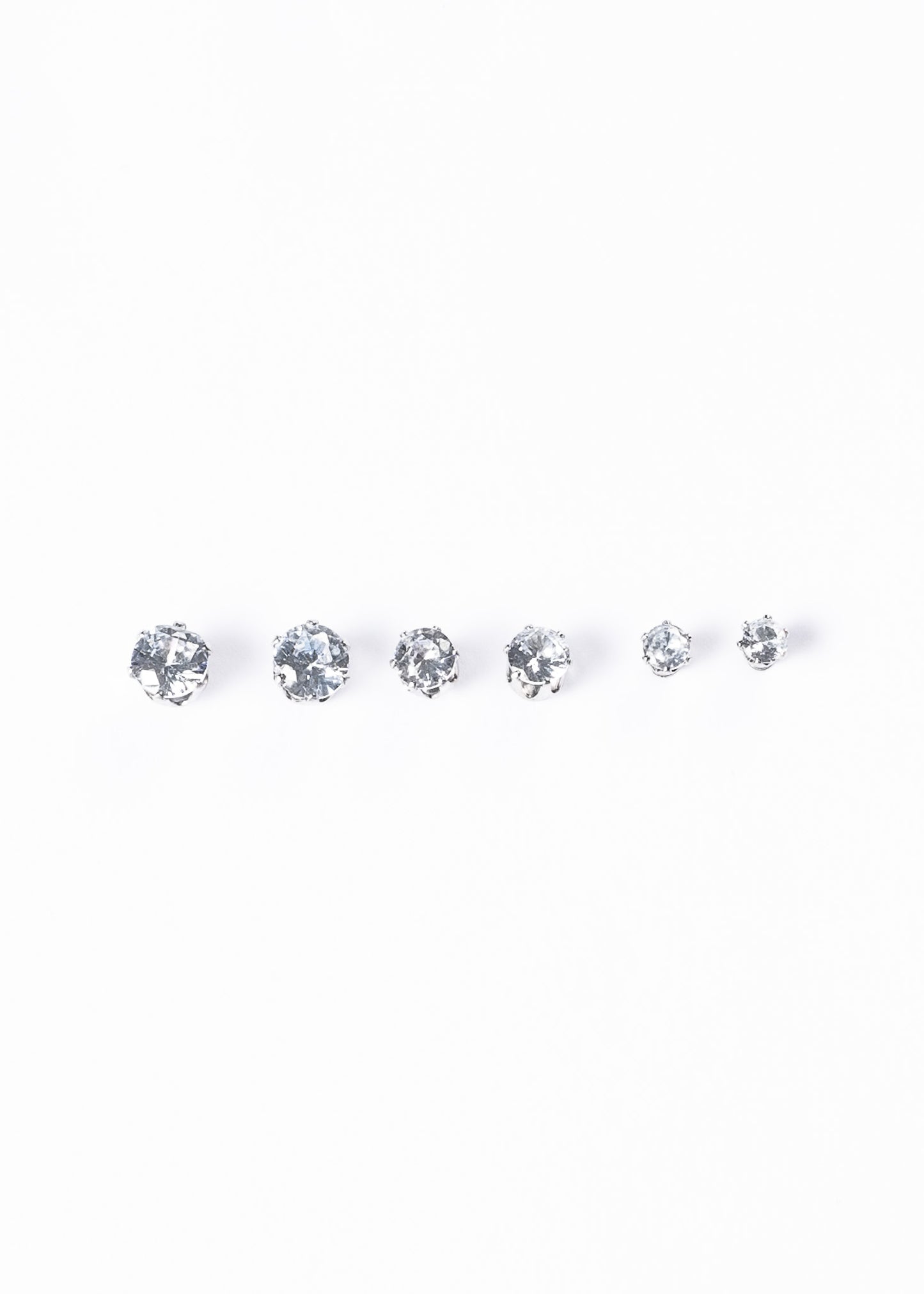 Caravanas set x3 brillo acero quirúrgico - 3mm, 4mm, 5mm (chicas)