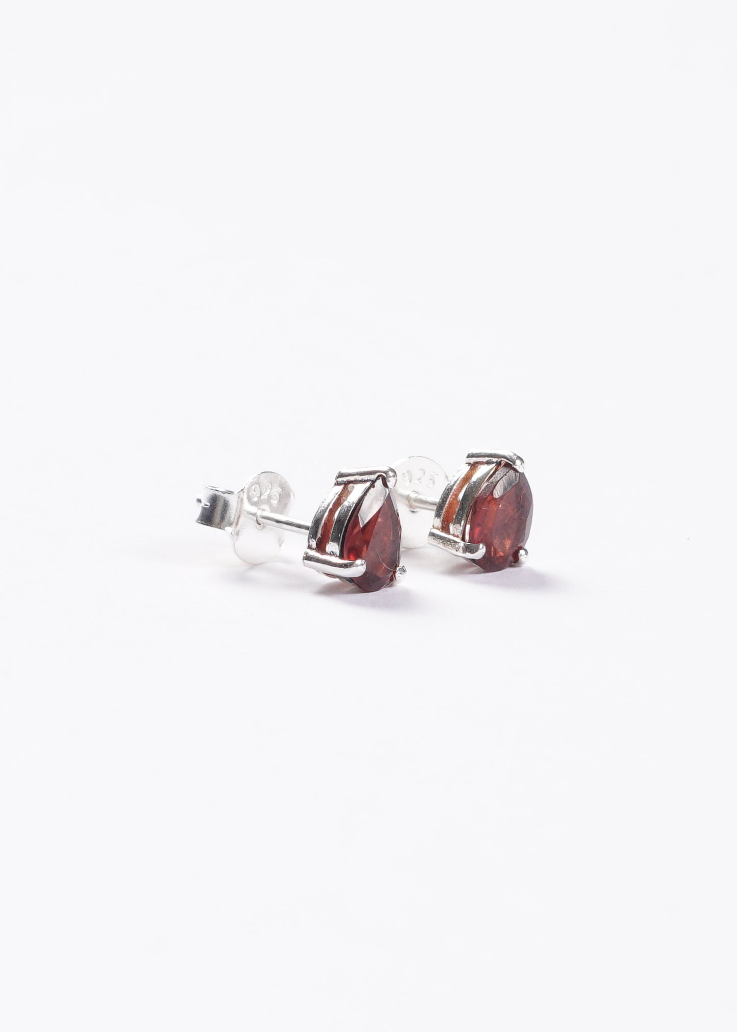 Caravanas gota granate plata 925 - Confianza