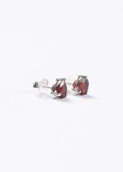 Caravanas gota granate plata 925 - Confianza