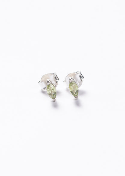 Caravanas marquesa mini peridoto plata 925 - Riqueza