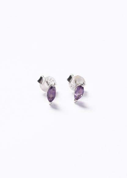 Caravanas marquesa mini amatista plata 925 - Transmutación
