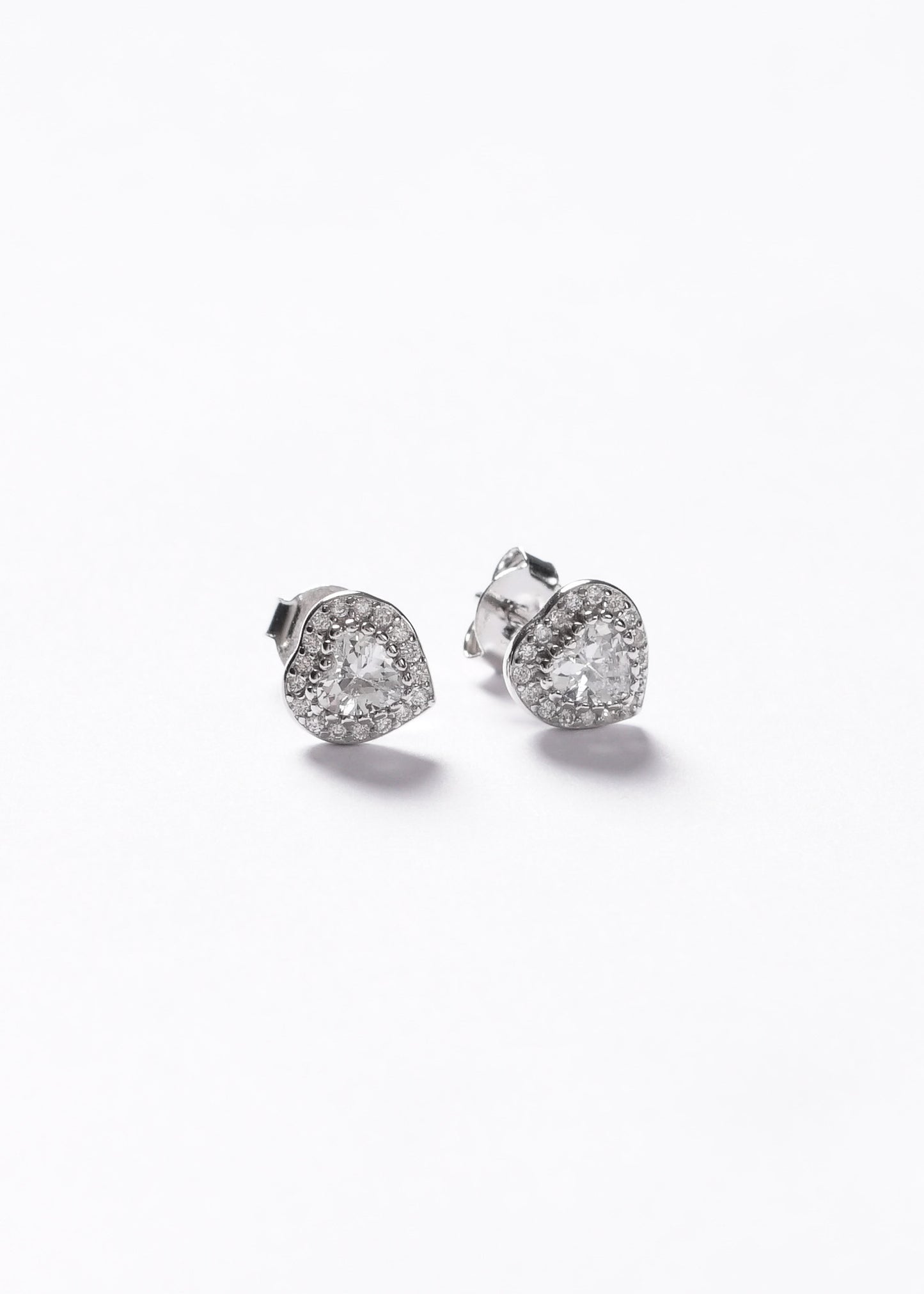 Caravanas corazón promesa zirconias blancas plata 925