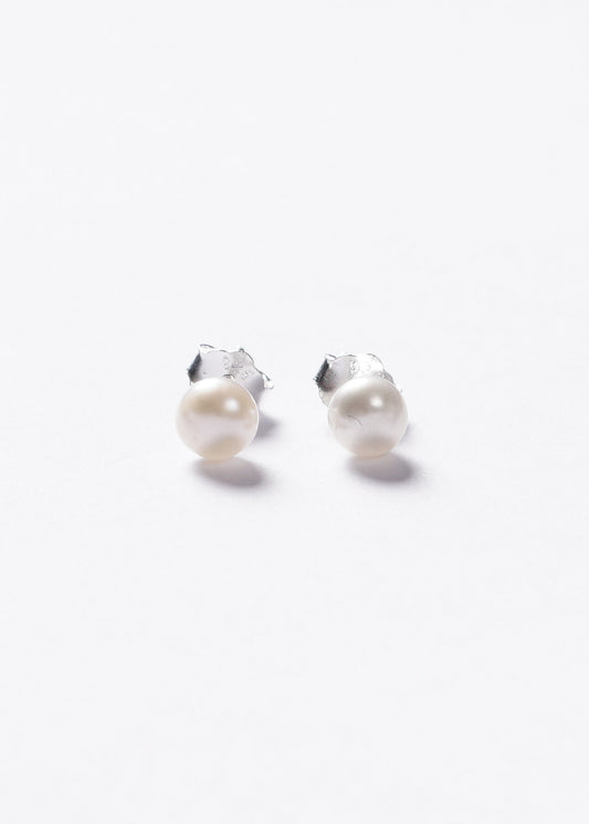 Caravanas perla de río mini 4mm plata 925