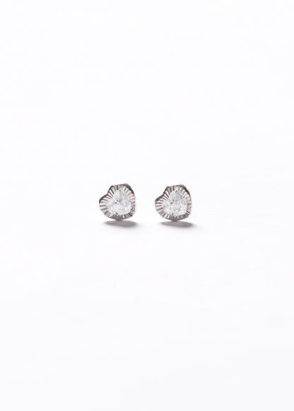Caravanas abridoras corazón Plata 925 & Zirconias