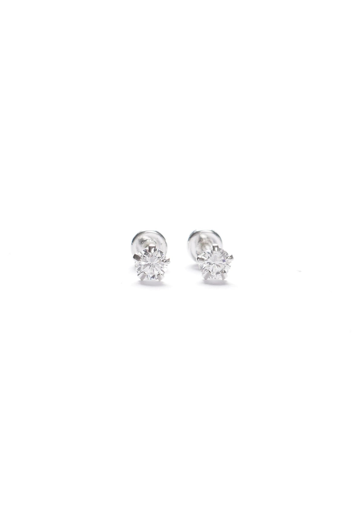 Caravanas abridoras punto luz 3mm Plata 925 & Zirconia