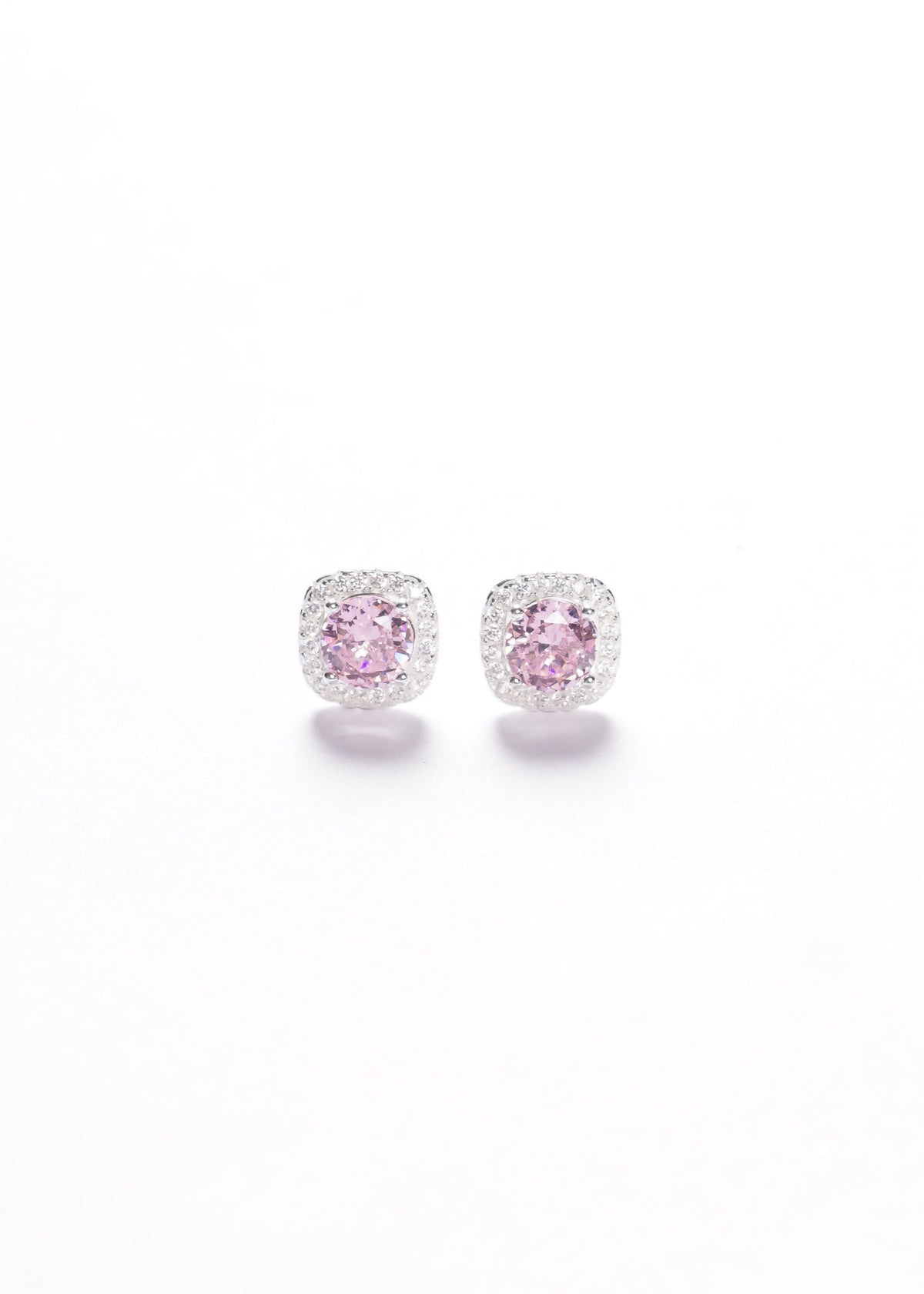 Caravanas Rose Grand Lady Di cuadradas Plata 925 & Zirconia
