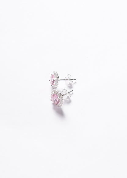 Caravanas Rose Grand Lady Di cuadradas Plata 925 & Zirconia