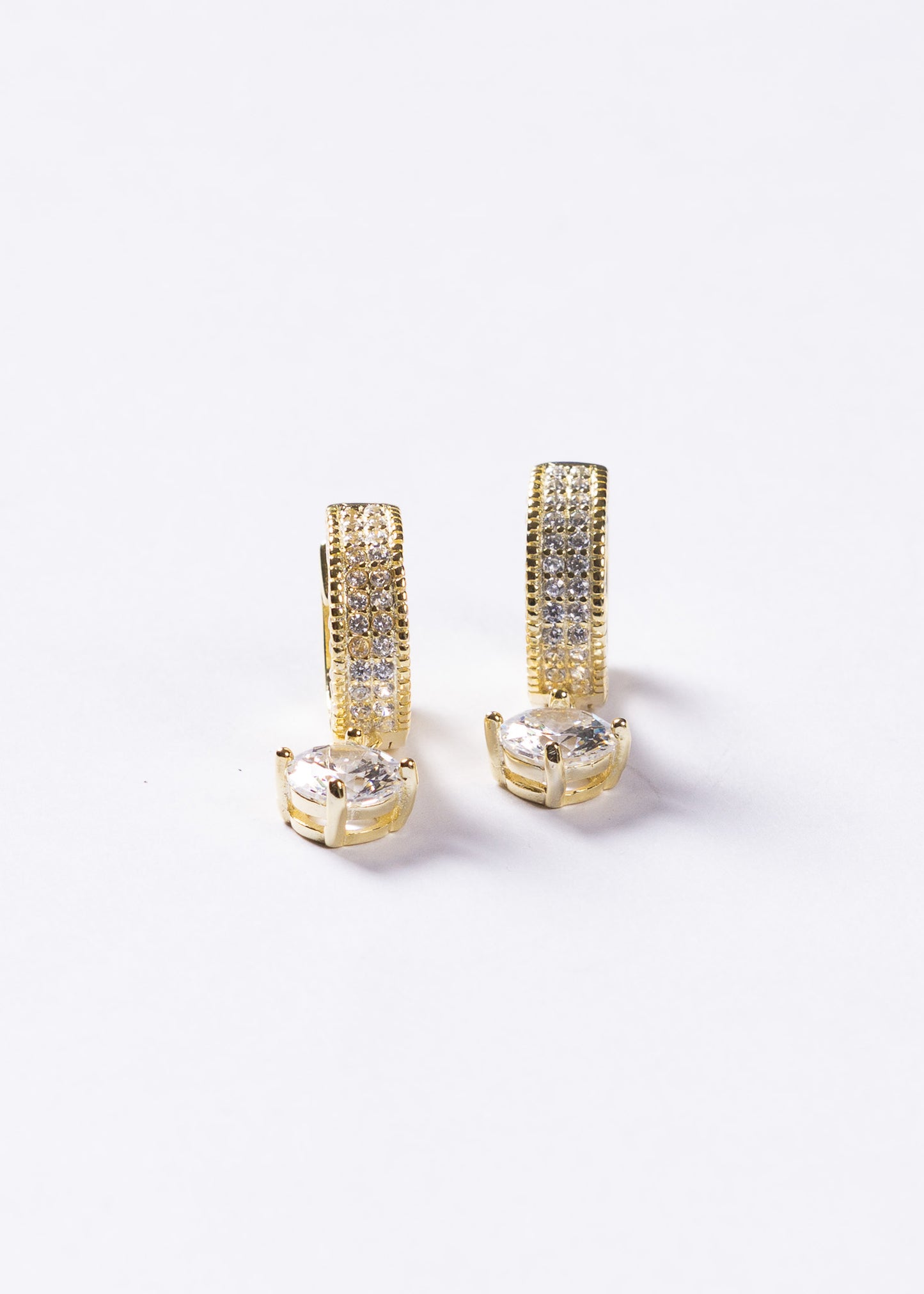 Caravanas aros Grand Deluxe Plata 925 & Baño en oro 18k