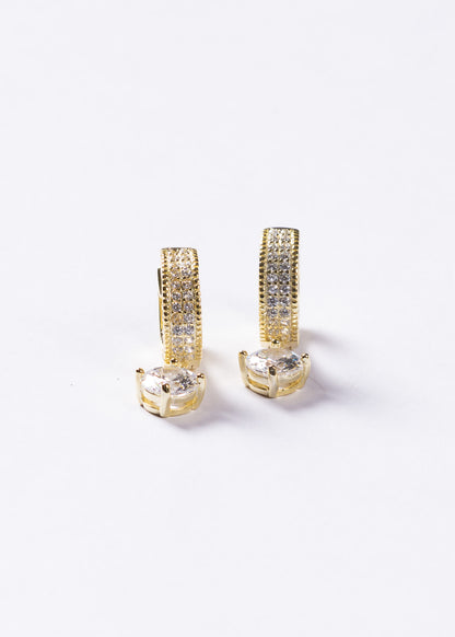 Caravanas aros Grand Deluxe Plata 925 & Baño en oro 18k